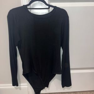 Shein Black Long Sleeve Bodysuit